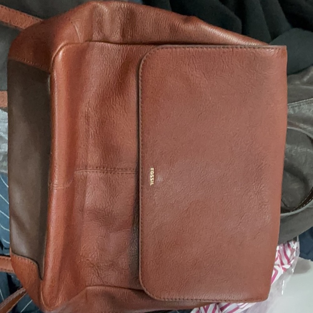 Fossil Brown Leather Women's Backpack